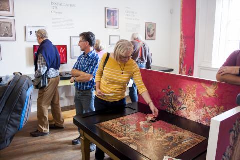 The room with the exhibition story at Croome